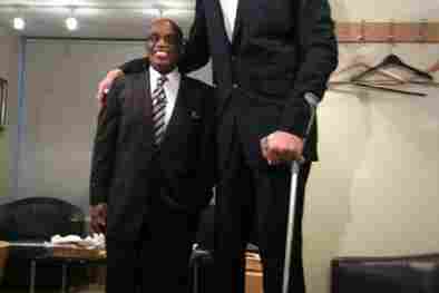 Al Roker with the world's tallest man, via BuzzFeed.